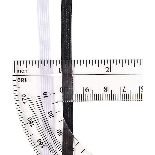 100yds 1/4'' elastisk sladd flätat elastiskt band tung stretch