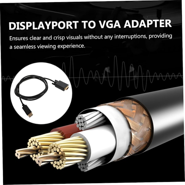 Högupplöst Videokabel till Adapter 1,8m Lång för Monitor Laptop Projektor Pålitlig Signal