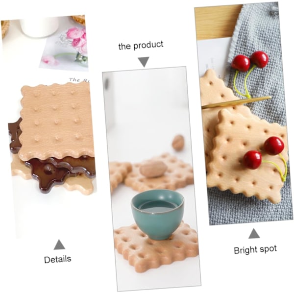 2 stk. Cookie Coasters Sofabord med Opbevaring Æstetisk Værelsesindretning Coasters