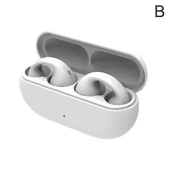 Ear Bone Conduction Langaton Bluetooth kuulokkeet Auriculares-kuuloke korvaklipsi White