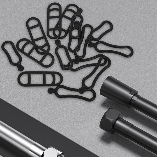 15 stk. silikon sykkellysstropper, inkluderer lange, korte og firehulls stropper