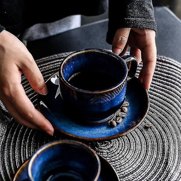 Turkiska Espressokoppar med fat, Keramikkoppset, Kreativ Mugg