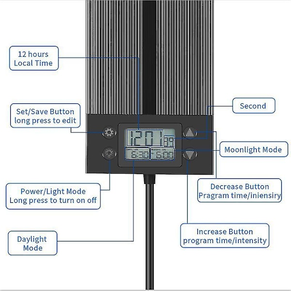 60 cm Akvarielampe Vandtæt Fisketank LED-lys