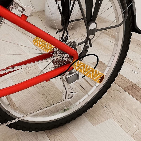 3/8 Tommer - 26 Tenner Aluminium Sykkelpigger Bakseter Stativ Pakke Med 2 Gule