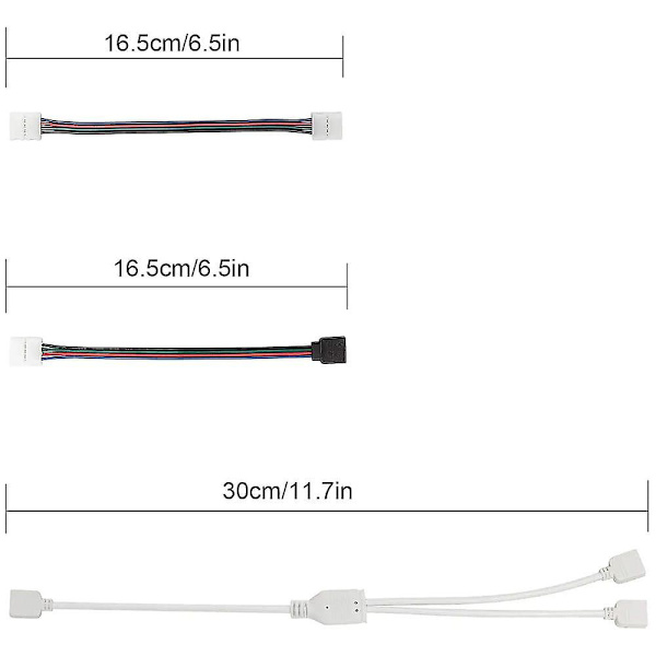 DIY LED Lysbjælke Stikkontakt Sæt 5050 10mm 4-polet