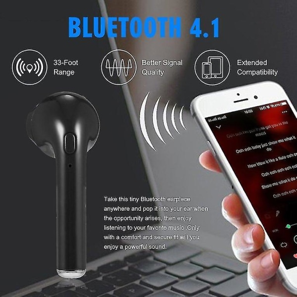 Langattomat nappikuulokkeet In-ear-kuuloke Bluetooth kuulokemikrofoni