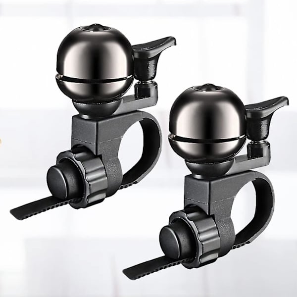 Cykelklockor Styrklockor Ring Cykelklockor Mässing (svart) (2-pack)