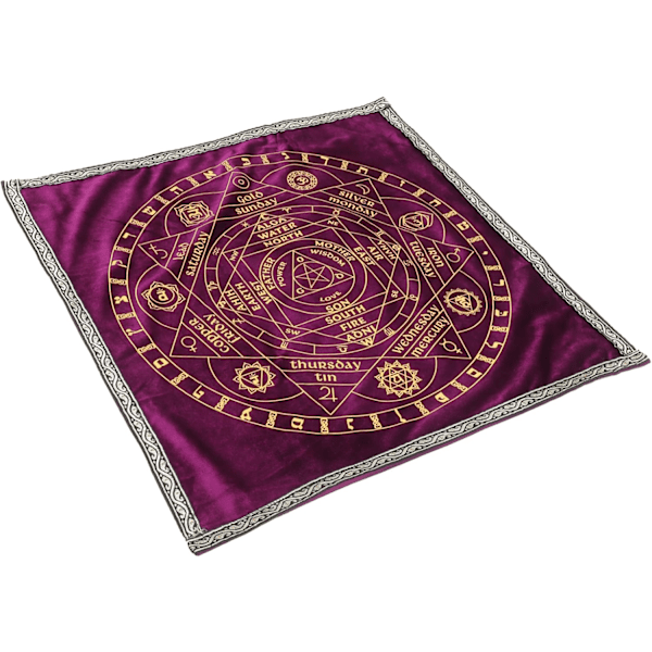Alterduk 60x60cm Tarot Divinasjonsduk Fløyel for Tarotspill Lesesjoner