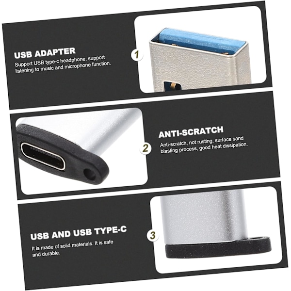 Usb-c til Usb Adapter Sæt med 5 Kompatibel Laptop Oplader Bil Power Bank