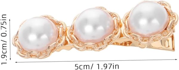 Perle Hårspænde til Kvinder Hårklemme Snap Klemme Elegant Hårnål Mode Tilbehør til Kvinder