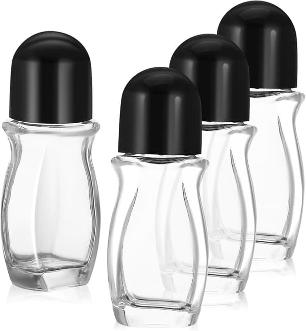 Rullflaska för eteriska oljor 50 ml påfyllningsbara tomma rullflaskor i glas