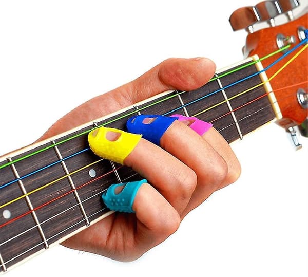 Gitarr Fingertoppsskydd Silikon Skydd för Ukulele Spelare