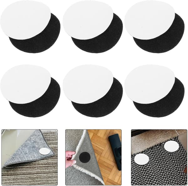 20 par selvklebende borrelåsprikker svart nylon og polyester multifunksjonell