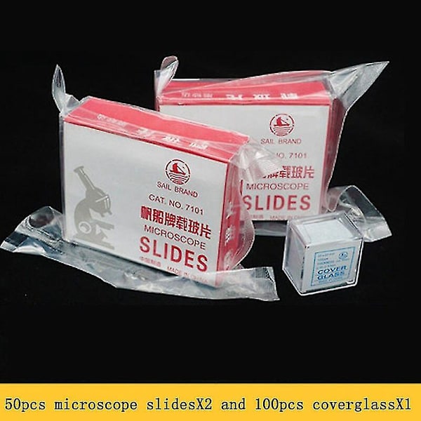 100 stk Mikroskopglass og Dekkglass for Preparering