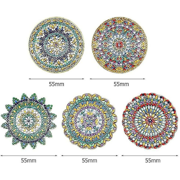 5d Diamantmaleri Kit Nøglering, 5 stk. Diy Håndlavet Fuld Diamantmaleri Dekorativ Tilbehør