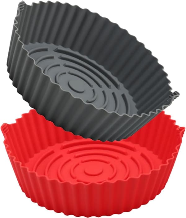 2 stk silikonforing rund gjenbrukbar non-stick bakematte av høy kvalitet silikonmateriale