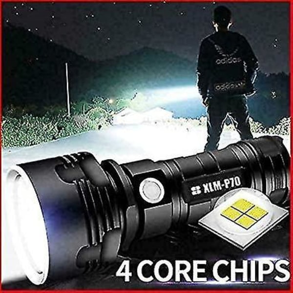 30 000-100 000 Lumen Högpresterande LED Vattentät Ficklampa