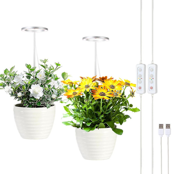 Växtlampa LED Fullspektrum Inomhus Justerbar 2-pack