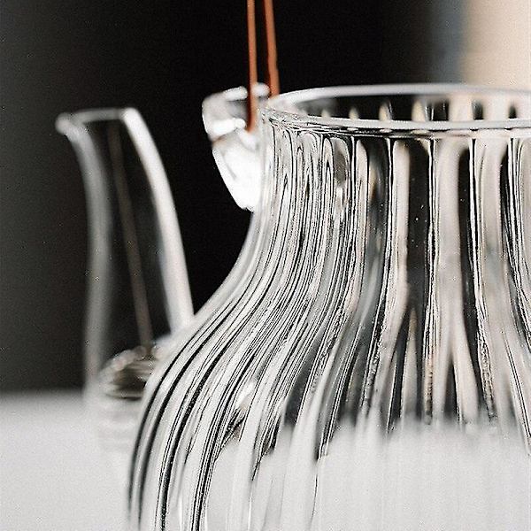 Kreativ Glas Tekande Tiliang Pot Krysantemum Kobberhåndtag Sæt