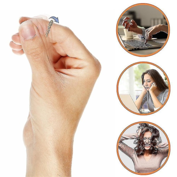 Pyöritettävä helmillä koristeltu sormus Stressiä ehkäisevä sormus Lahjat