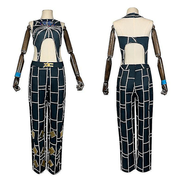 Cosdaddy Anmie Jojo's Bizarre Adventure Jolyne Cujoh Kostume til Voksne Kvinder og Piger XS
