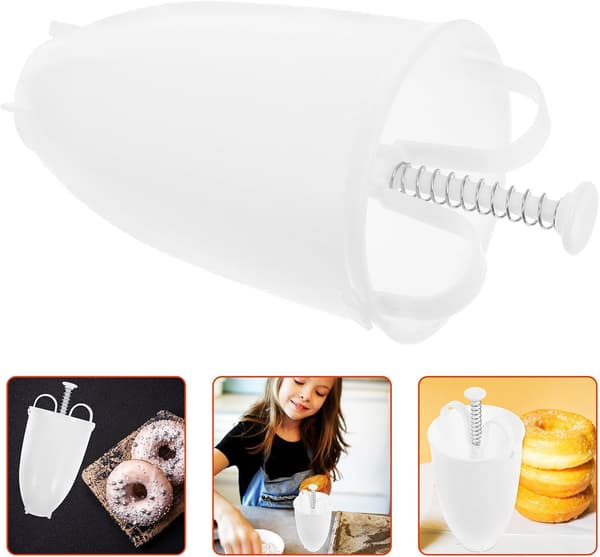 Multifunktionsværktøj 5 stk. Donutmaskiner Hvid Pp Fødevaregodkendt Materiale Effektivt Design Flere Bageforme