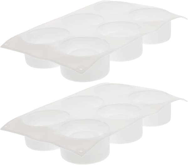 2 st silikonkakform för DIY-choklad och pudding, klassisk kolonnform, lämplig