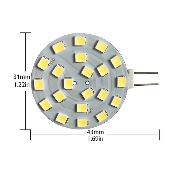 10 kpl 2W G4 LED Disc Bi-pin lamppu 200lm SMD2835