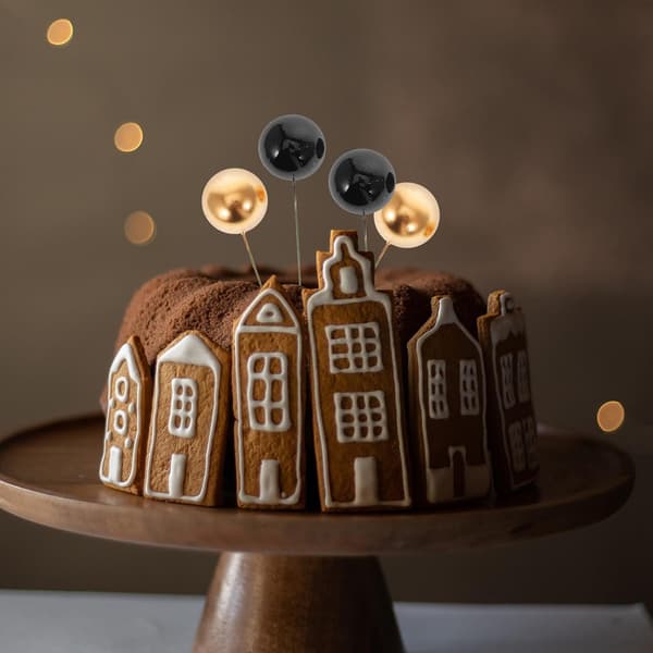 60 stk. kaketopper Cupcake-topper Kuleform Gull Svart Skum Matkvalitetsmateriale Multifunksjon