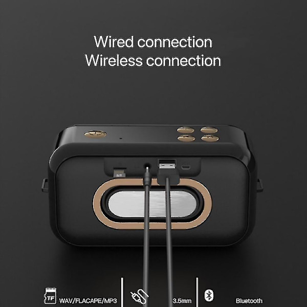 Bluetooth-högtalare Retro Trådlös Liten Stereo Prydnadsföremål Högtalare Funky Presenter