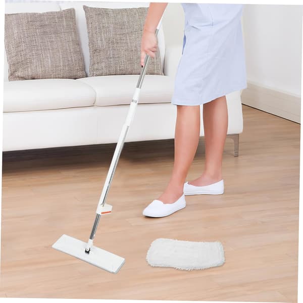 2 stk Moppehoder Erstatning Gjenbrukbare Dampmoppputer Kompatibel 2-i-1 Hvit Mikrofiber