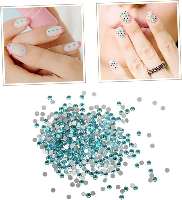 Flatbunnet krystall diamant neglekunstdekor elegant neglekunstpynt for DIY-manikyr