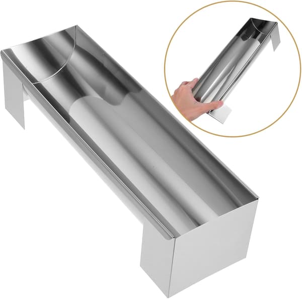 Rustfrit stål bageform U-formet kagerulleholder 10.6x5.5x2.5inch
