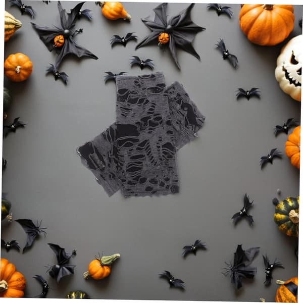 2 par Halloween revnede fingerløse handsker sorte punk goth armvarmere