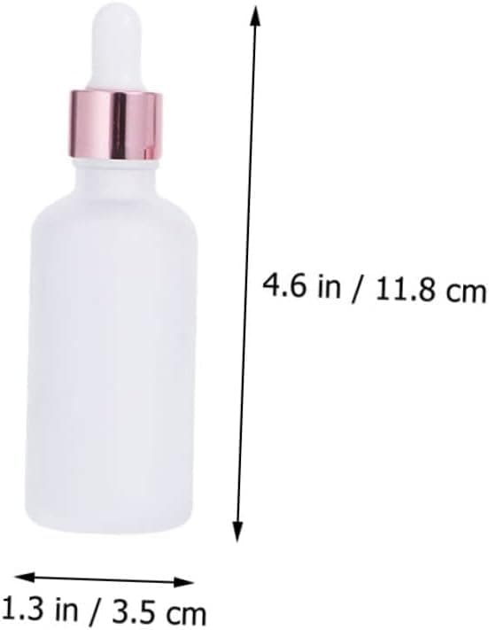 Matta frostat glas ögondroppflaskor 12 st 50 ml påfyllningsbara tomma reseflaskor för underförpackning