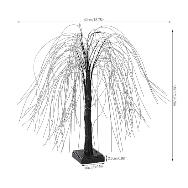 LED Willow Tree Ljus 8 Ljuslägen Dubbel Strömförsörjning Bröllopsdekoration