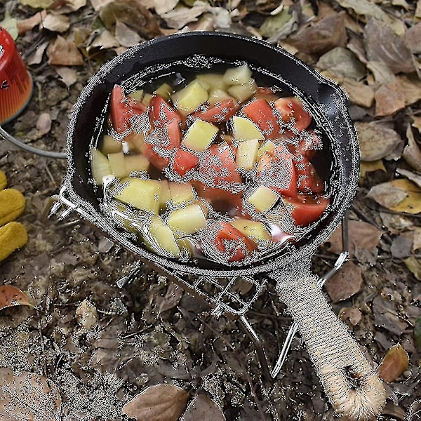 Opgraderet Foldbar Ben Campfire Grillrist, Rustfrit Stål