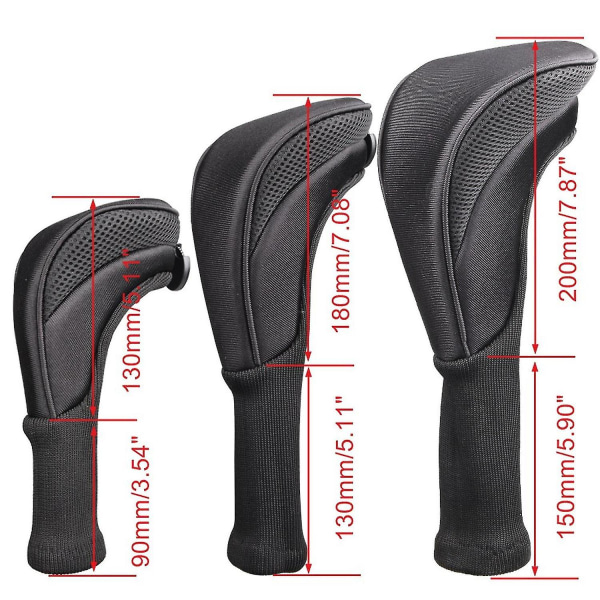 Golfklubbs Huvudskydd Set Driver 1 Fairway Woods