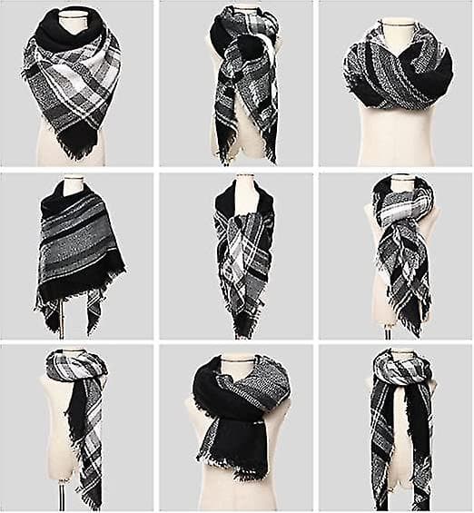 Høstskjerf for kvinner, pleddskjerf sjal og wraps, høst vinter varm skjerf