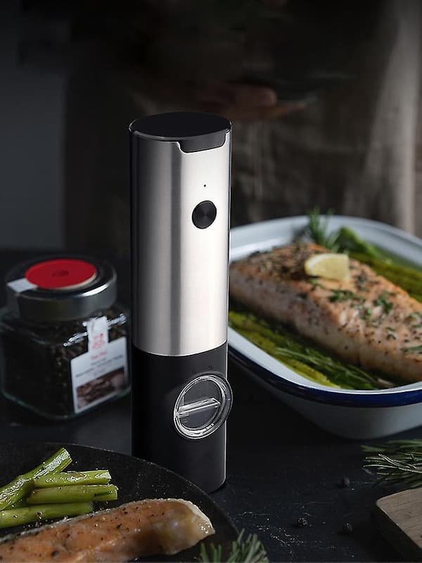 Elektrisk Salt- og Peberkværn - Rustfrit Stål