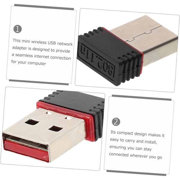 Wifi-mottaker for PC USB Wifi Nettverksadapter Høy Ytelse Enkel å Installere Bredt Kompatibel