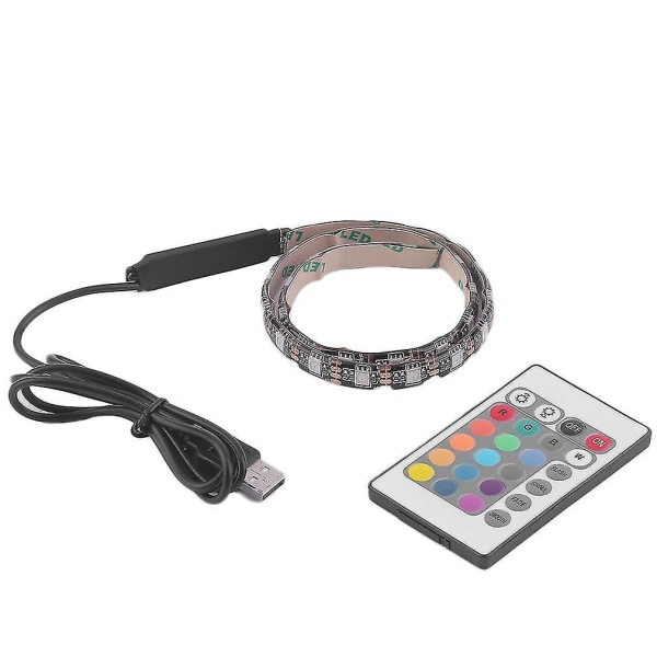 12 RGB 5050 SMD Vandtætte USB LED Sorte Stribelamper 5V