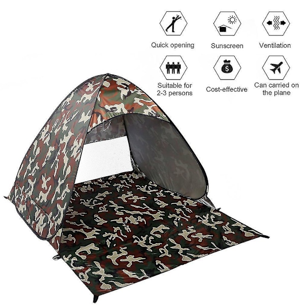 Ulkoilma 2-3 hengen nopea pop-up-rantatelttailu