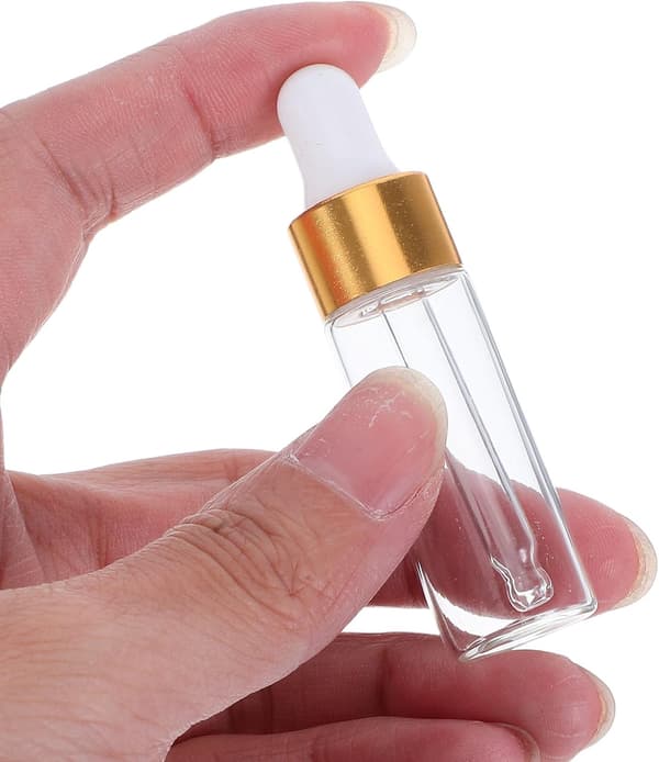 20 stk. glassdråpeflasker lekkasjesikre mini reiseflasker for eteriske oljer