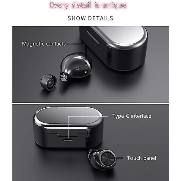 True Wireless Headphones Bluetooth 5.0 Mini Portable Case