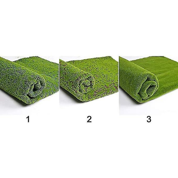 1x1m Kunstig Grasmatte Mikrolandskap Mos Hagegress
