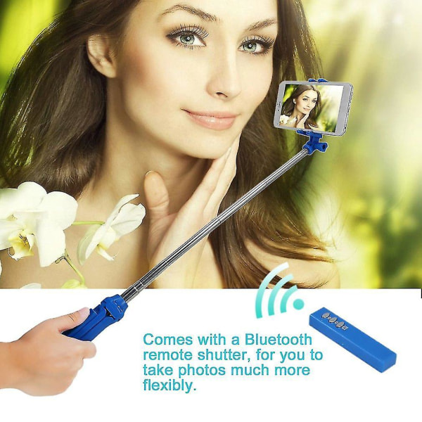 Mini stativ Bluetooth Selfie Stick Monopod til telefon