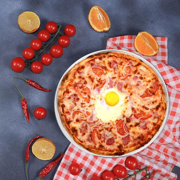 Perforert 9-tommers rund pizzapanne bakebrett, utskiftbar sprø skorpe pizzatallerken