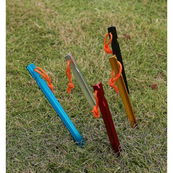20 Pak Teltsøm Aluminium Legering Pinde med Taske (5 Farve Mix)
