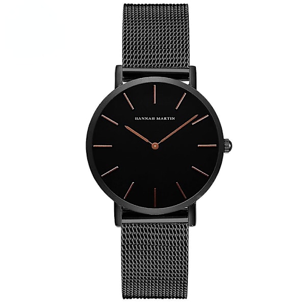 Stålnet Rem Vandafvisende Ur Kvinder Ure Autoriseret Simpel Kvinders Ur Ch36-wff black rose gold necklace